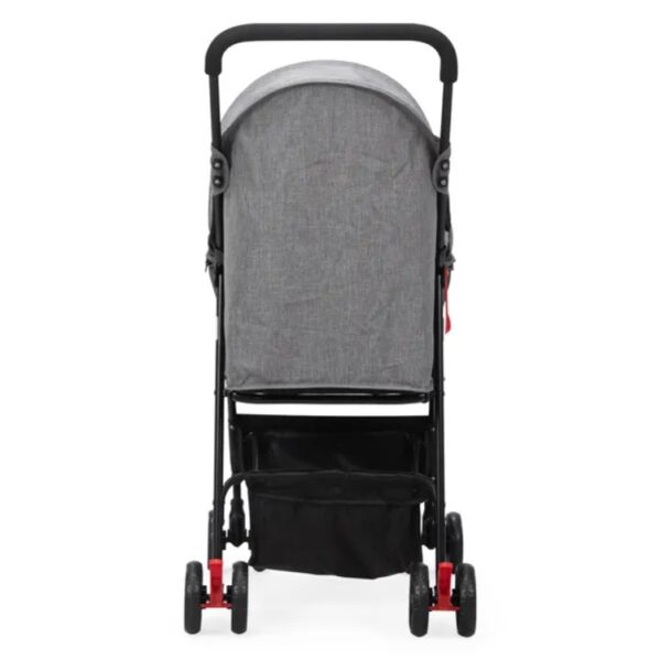Foldable Pet Stroller, Small Dog Cat Stroller With Storage Basket For Small Puppies, Gray And Black - Image 5