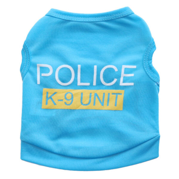 Spring And Summer Police Dog Pet Clothes Vest - Image 2
