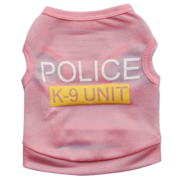 Spring And Summer Police Dog Pet Clothes Vest - Image 3