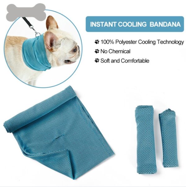 New Instant Cooling Pet Bandana Dog Scarf Summer Cooling Towel Wrap Dog Collar - Image 7