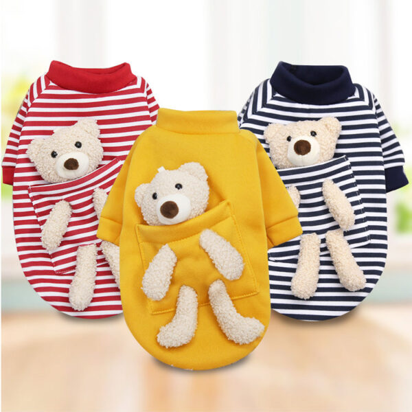 Cat Dog Pet Clothes for Small Dog Cute Sweater Spring Cat Cute Teddy Bear - Image 4