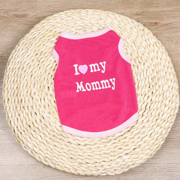 Love Mom Vest Summer Print Letters - Image 4