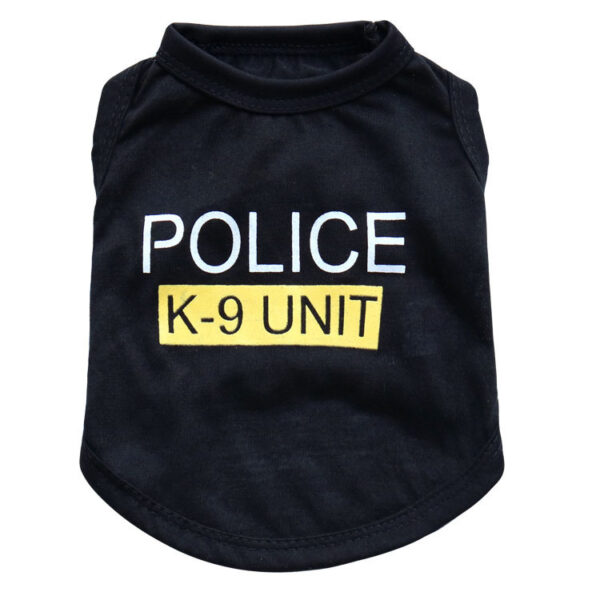 Spring And Summer Police Dog Pet Clothes Vest - Image 4