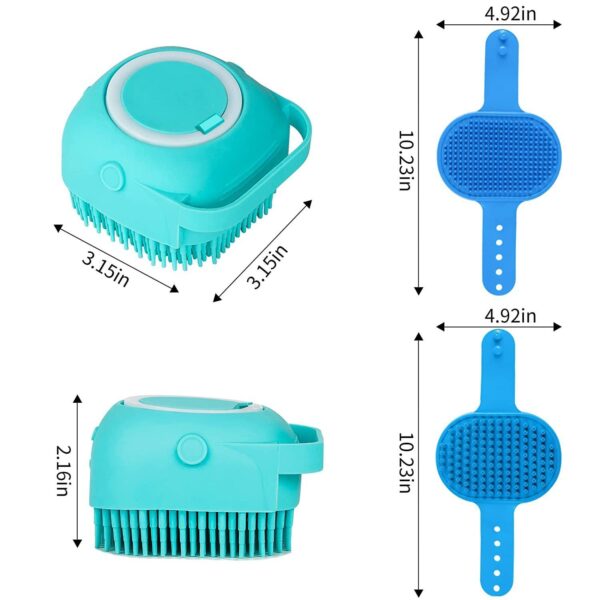 3-piece Set Dog Bath Brush Shampoo Brush Massage Brush With Adjustable - Image 8