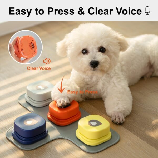 MEWOOFUN Dog Talking Buttons Set - 3 Recordable Communication Buttons With - Image 3