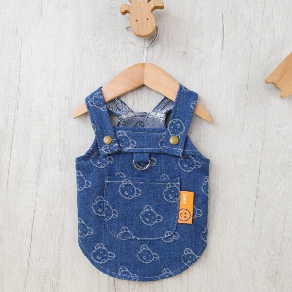 Teddy Bichon Pet Spring And Autumn Thin Denim Princess Dress Small Dog Cute Dress - Image 6