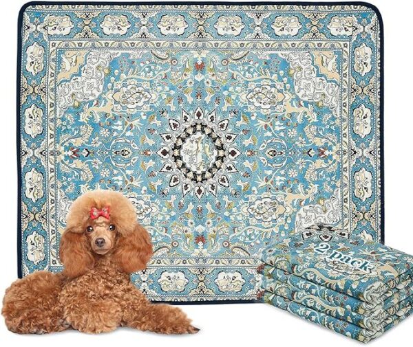 Qeils Washable Pee Pads For Dogs, 2 Pack Reusable Puppy Pads 36 41 Super Absorbent Leakproof Dog Training Pads, Non Slip Potty Pads For Floor, Crate, Couch, Whelping Pads Litter Mat Pet Supplies - Image 2