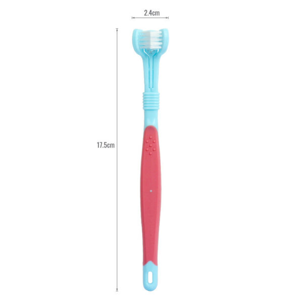Pet Supplies Three-head Toothbrush Oral Cleaning - Image 5