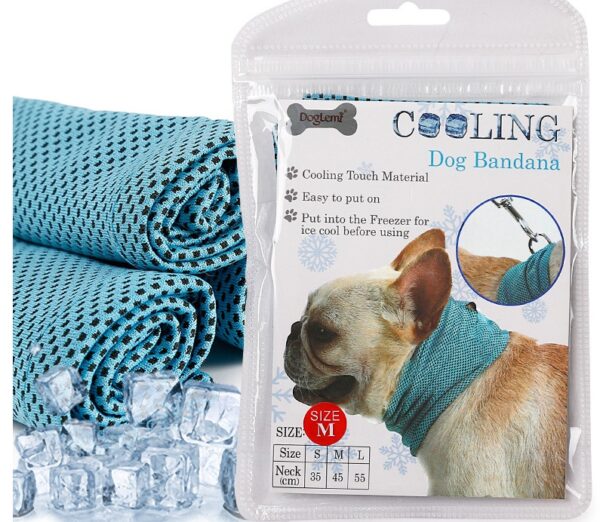 New Instant Cooling Pet Bandana Dog Scarf Summer Cooling Towel Wrap Dog Collar - Image 4