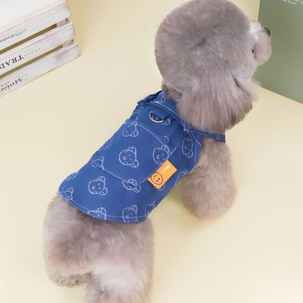 Teddy Bichon Pet Spring And Autumn Thin Denim Princess Dress Small Dog Cute Dress - Image 3