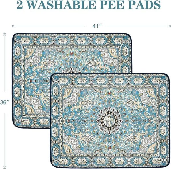 Qeils Washable Pee Pads For Dogs, 2 Pack Reusable Puppy Pads 36 41 Super Absorbent Leakproof Dog Training Pads, Non Slip Potty Pads For Floor, Crate, Couch, Whelping Pads Litter Mat Pet Supplies - Image 7