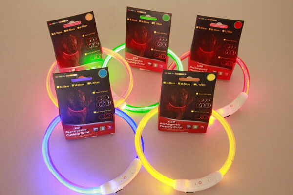 Pet Flashing Collar USB Rechargeable Glowing Necklace Safety Collar Light Up Collars For Night Walking Electric Dog Collar Neon - Image 8