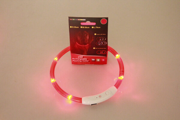 Pet Flashing Collar USB Rechargeable Glowing Necklace Safety Collar Light Up Collars For Night Walking Electric Dog Collar Neon - Image 4