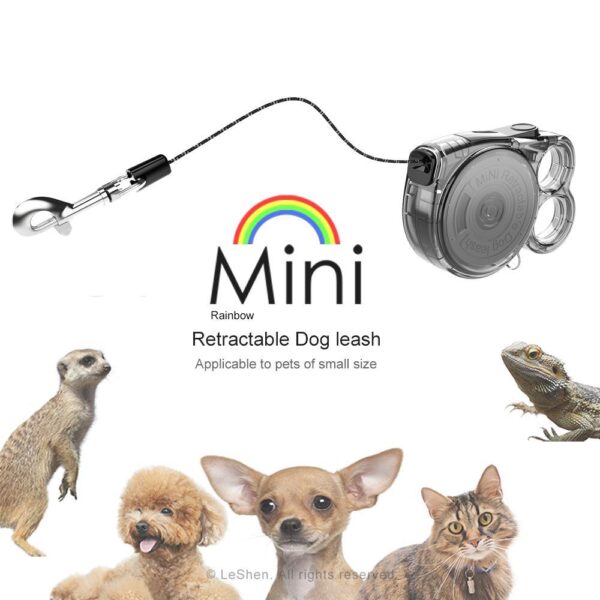 Mini Retractable Dog Leash, Suitable For Small Pets. With A Lightweight Design, It Is Convenient To Use And Is A Must-have For Outdoor Activities. - Image 2