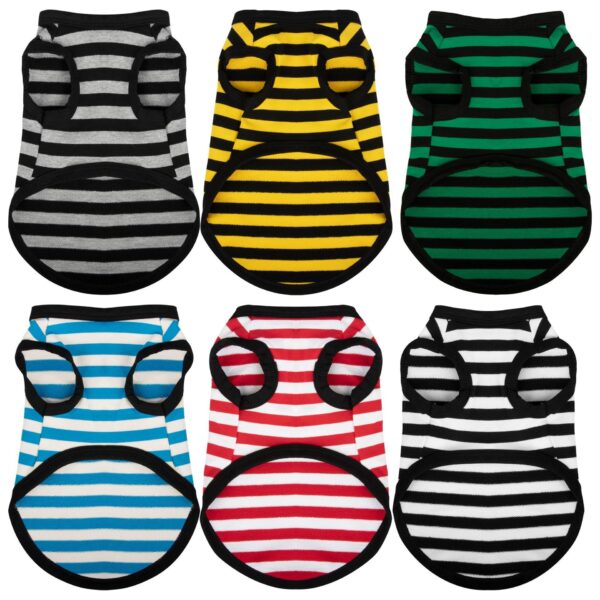 Summer Thin Cotton Striped Vest Dog Clothes - Image 2
