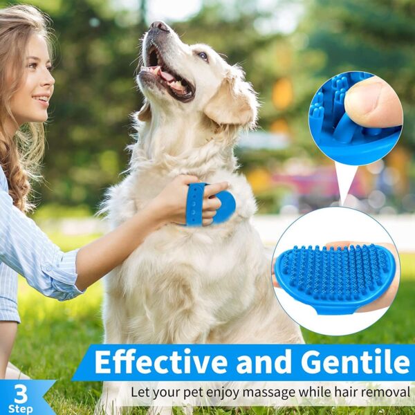 3-piece Set Dog Bath Brush Shampoo Brush Massage Brush With Adjustable - Image 10