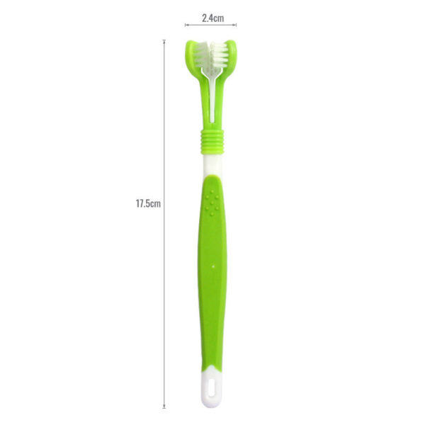 Pet Supplies Three-head Toothbrush Oral Cleaning - Image 9