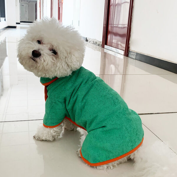 Pet Bathrobe Fast Drying Towel Microfiber Absorbent Soft Bath Robe Adjustable Towel Grooming Coat For Small Medium Large Dog - Image 9