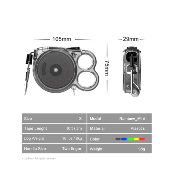 Mini Retractable Dog Leash, Suitable For Small Pets. With A Lightweight Design, It Is Convenient To Use And Is A Must-have For Outdoor Activities. - Image 8