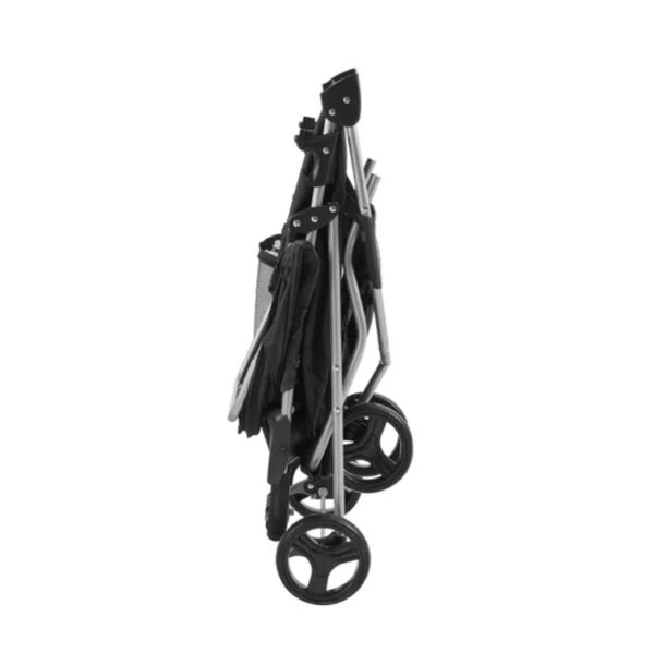 VEVOR Pet Stroller, 3 Wheels Dog Stroller Rotate With Brakes, 35lbs Weight Capacity, Puppy Stroller With Front Pedal, Velcro, Storage Basket And Cup Holder, For Dogs And Cats Travel, Black - Image 9