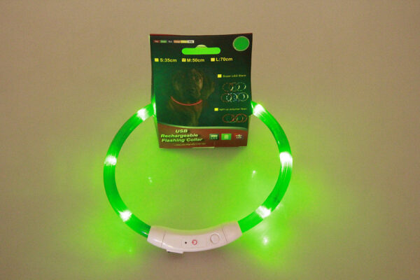 Pet Flashing Collar USB Rechargeable Glowing Necklace Safety Collar Light Up Collars For Night Walking Electric Dog Collar Neon - Image 9