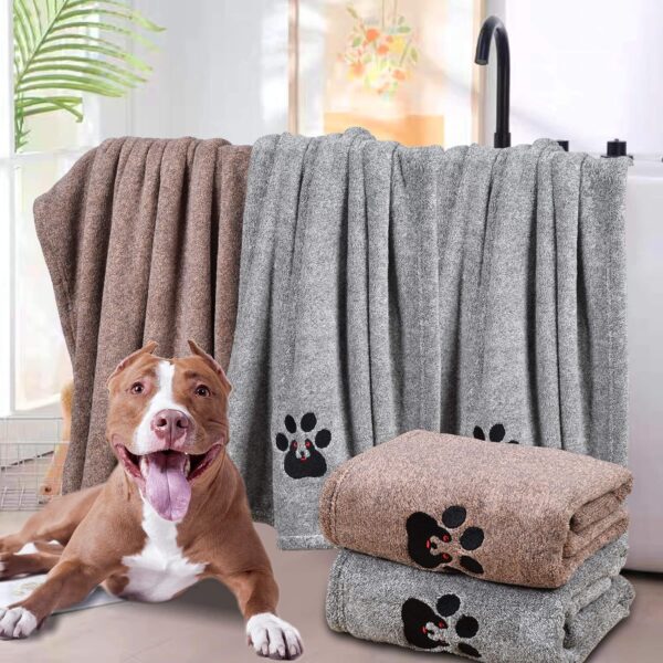 Super Absorbent Dog Bath Towels For Fast Drying - Soft Microfiber Towel For Dogs And Cats - Image 4
