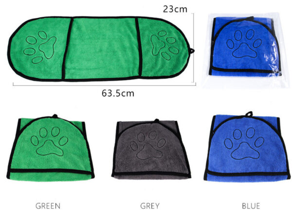 Pet Absorbent Dog Bath Towel - Image 3