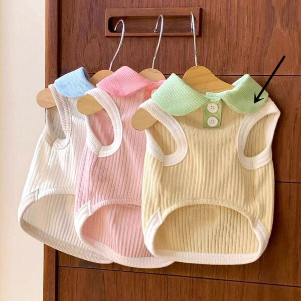 Spring And Summer Solid Color Polo Shirt Puppy Dog Thin Breathable T-shirt - Image 4