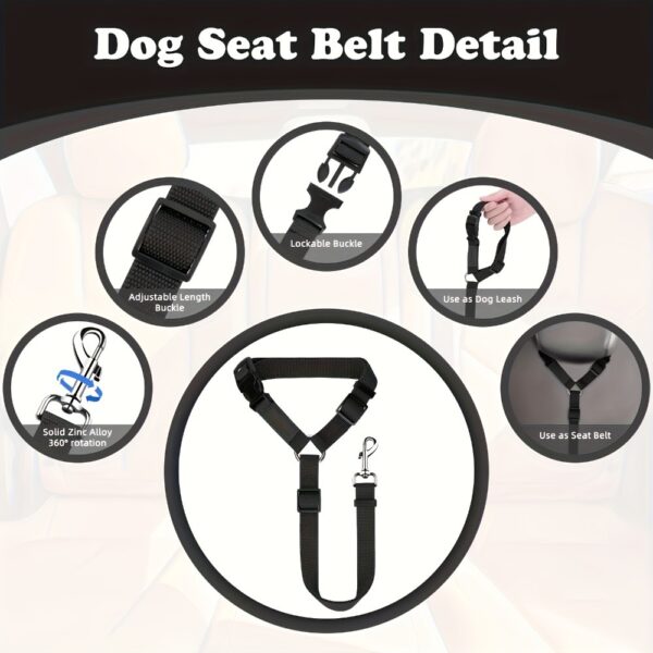 The Two - Piece Dog Leash Set Is Made Of Wear - Resistant And Skin - Friendly Materials. With Excellent Quality, It Meets Various Travel Needs Of Dogs. - Image 4