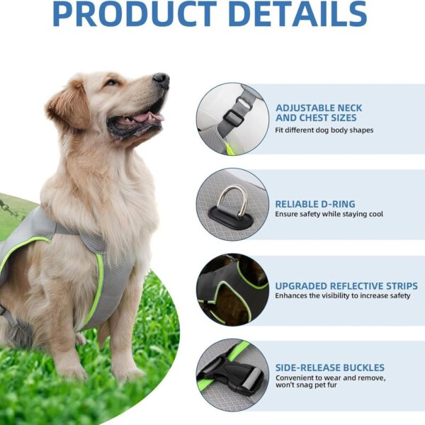Cross-border Amazon Doggy Gray Cooling Vest Ice Pack Cooling Vest Summer Pet Special Adjustable - Image 6