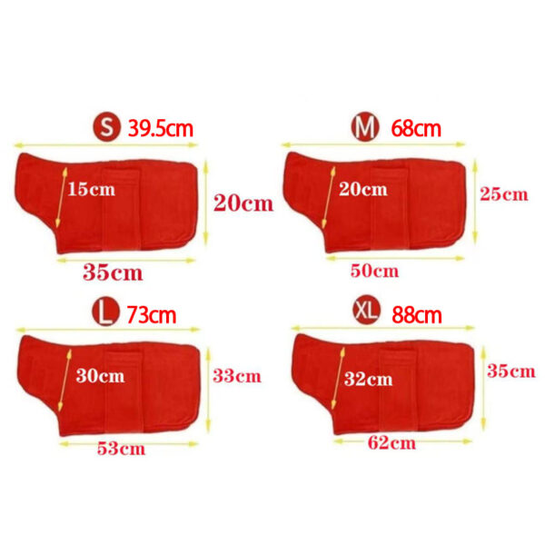 Pet Bathrobe Fast Drying Towel Microfiber Absorbent Soft Bath Robe Adjustable Towel Grooming Coat For Small Medium Large Dog - Image 10
