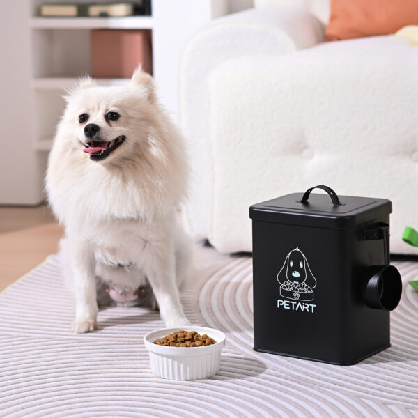 Dog Food Storage Container, Metal Pet Food Storage Containers, Cat Food Storage Container With Spoon & Cute Desiccant - Image 5