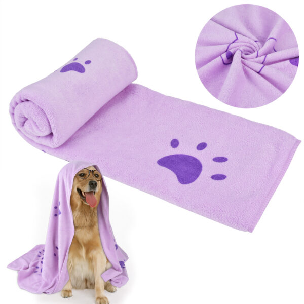 Soft Absorbent Cartoon Print Embossed Bath Towel - Image 2