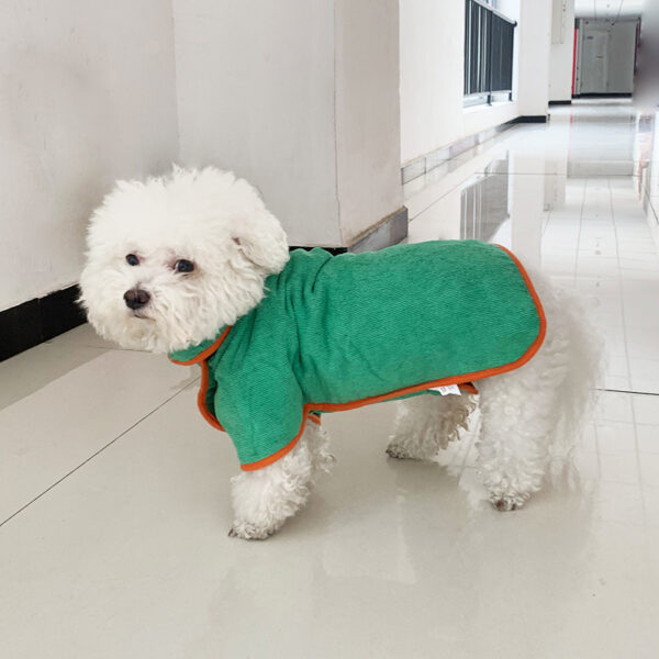 Pet Bathrobe Fast Drying Towel Microfiber Absorbent Soft Bath Robe Adjustable Towel Grooming Coat For Small Medium Large Dog - Image 3
