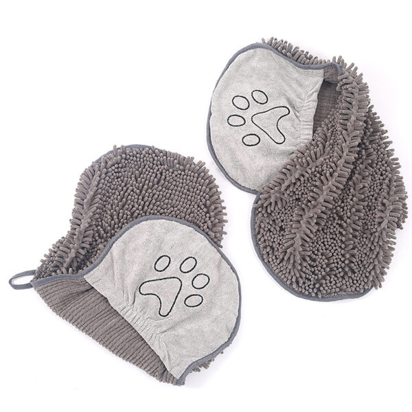 Pet Scrubbing Towel For Cats And Gloved Bath Towels - Image 6