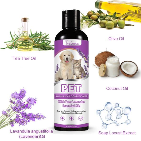 Pet Shampoo Pet Bath Relieve Skin Itching Hair Soft Non-knotted Shampoo - Image 3