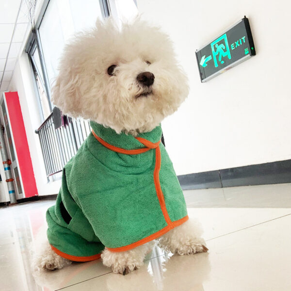 Pet Bathrobe Fast Drying Towel Microfiber Absorbent Soft Bath Robe Adjustable Towel Grooming Coat For Small Medium Large Dog - Image 6