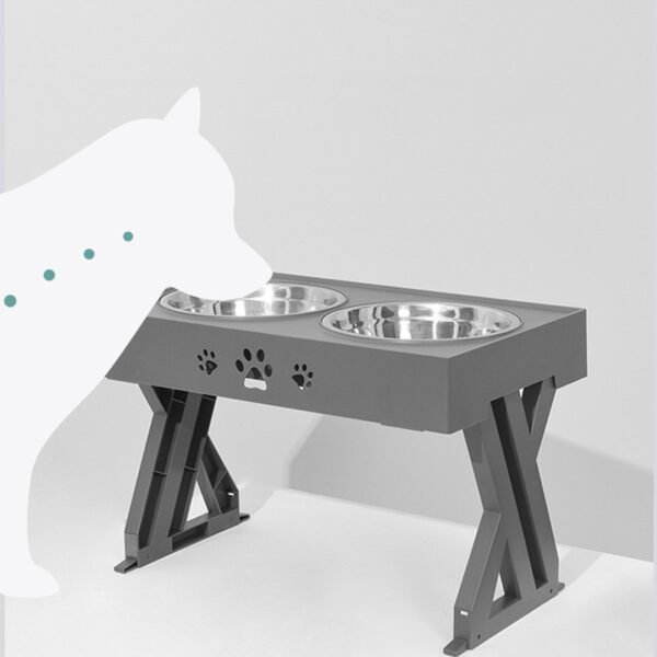 Stainless Steel Abs Adjustable Dog Bowl Pet Food Bowl - Image 5