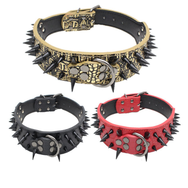 Large Explosion-Proof Rivet Bite-Proof Pet Collar - Image 2