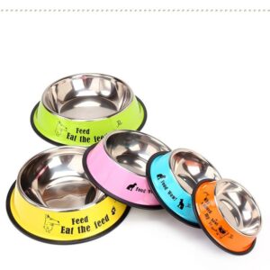 Stainless steel dog bowl