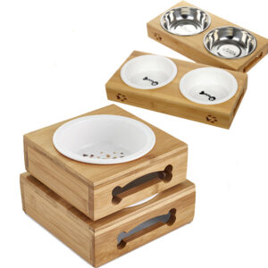 The pet dog bowl single/double food bowl stainless steal bowl option