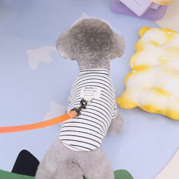 Puppy Clothing Pet Supplies Pull Ring Striped Bottoming Shirt - Image 5