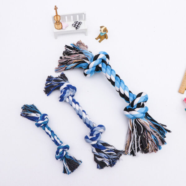 Double knot cotton rope knot dog toy - Image 3