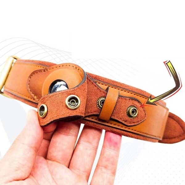 Location Tracker First Layer Leather Dog Pet Collar - Image 5