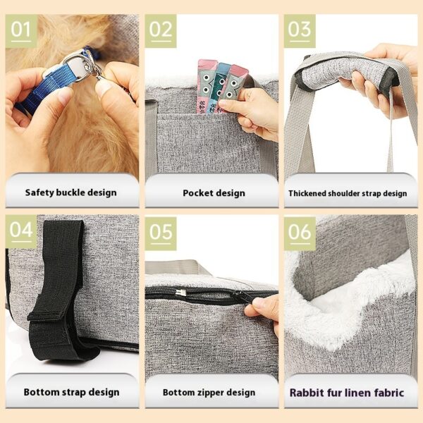 Car Nest Four Seasons Universal Dog Kennel Outdoor Travel Cat Bag - Image 6