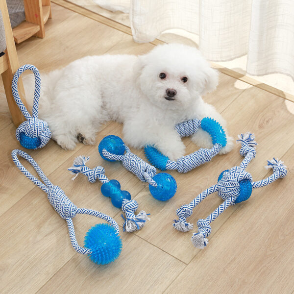 Ocean Series Cotton Rope Dog Toy TPR Pet Molar And Bite Resistant Products - Image 5