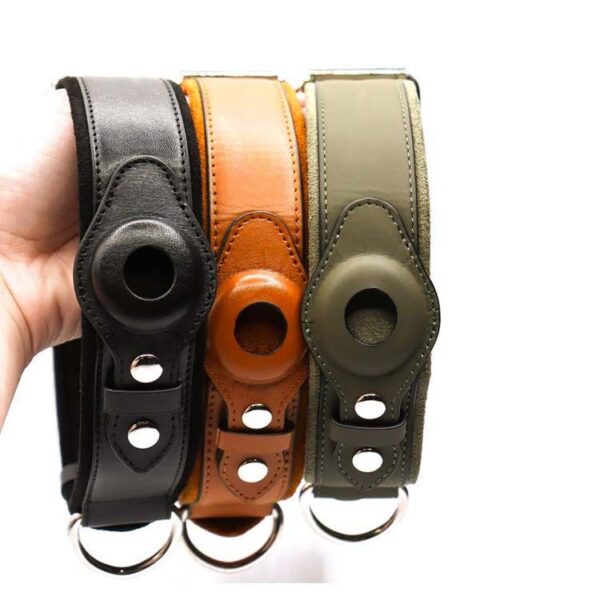 Location Tracker First Layer Leather Dog Pet Collar - Image 3