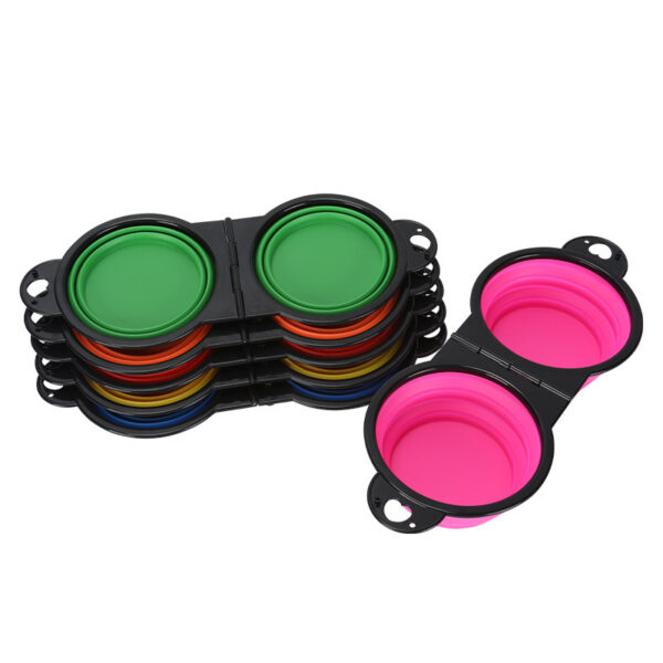Silicone Portable Outdoor Pet Folding Out Feeder One Dog Bowl - Image 6