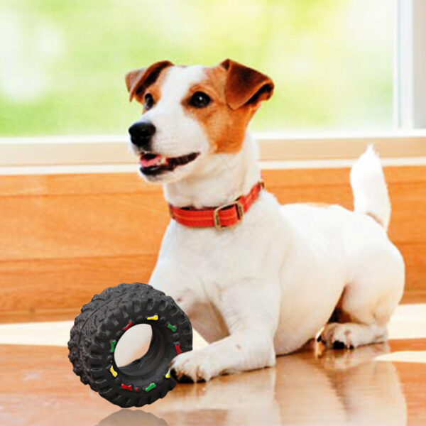 Small Tire Pet Vocalizations Glue Dog Toys - Image 3