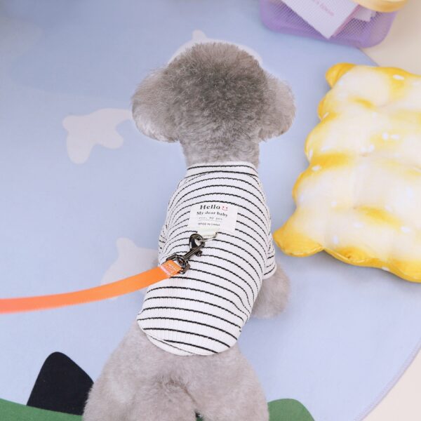 Puppy Clothing Pet Supplies Pull Ring Striped Bottoming Shirt - Image 4